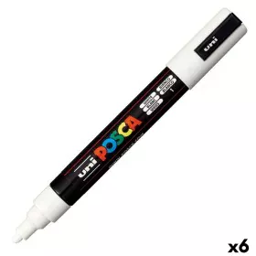 Pennarelli POSCA PC-5M Bianco (6 Unità) di POSCA, Penne a punta porosa - Rif: S8422607, Prezzo: 19,90 €, Sconto: %