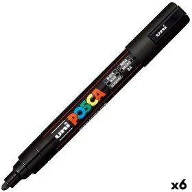 Filzstifte POSCA PC-5M Kugelspitze Schwarz (6 Stück) von POSCA, Fineliner - Ref: S8422621, Preis: 19,90 €, Rabatt: %