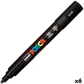 Pennarelli POSCA PC-5M Punta a proiettile Nero (6 Unità) di POSCA, Penne a punta porosa - Rif: S8422621, Prezzo: 19,90 €, Sco...