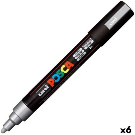 Feutres POSCA PC-5M Argenté (6 Unités) de POSCA, Stylos feutre - Réf : S8422623, Prix : 19,90 €, Remise : %