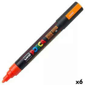 Pennarelli POSCA PC-5M Punta a proiettile Fluoro Arancio (6 Unità) di POSCA, Penne a punta porosa - Rif: S8422644, Prezzo: 20...