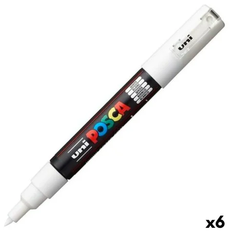 Pennarelli POSCA PC-1M Bianco Nero (6 Unità) di POSCA, Penne a punta porosa - Rif: S8422646, Prezzo: 19,00 €, Sconto: %