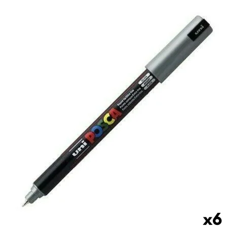 Felt-tip pens POSCA PC-1MR Silver (6 Units) by POSCA, Fineliners - Ref: S8422682, Price: 18,09 €, Discount: %