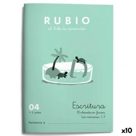 Writing and calligraphy notebook Rubio Nº04 A5 Espanhol 20 Folhas (10 Unidades) de Cuadernos Rubio, Livros de exercícios - Re...