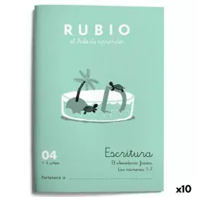 Cuaderno de escritura y caligrafía Rubio Nº04 A5 Español 20 Hojas (10 Unidades) de Cuadernos Rubio, Libretas de ejercicios - ...