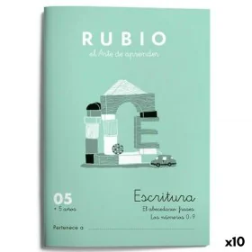 Cuaderno de escritura y caligrafía Rubio Nº05 A5 Español 20 Hojas (10 Unidades) de Cuadernos Rubio, Libretas de ejercicios - ...