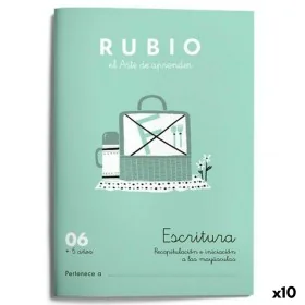 Writing and calligraphy notebook Rubio Nº06 A5 Spanish 20 Sheets (10 Units) by Cuadernos Rubio, Exercise notebooks - Ref: S84...