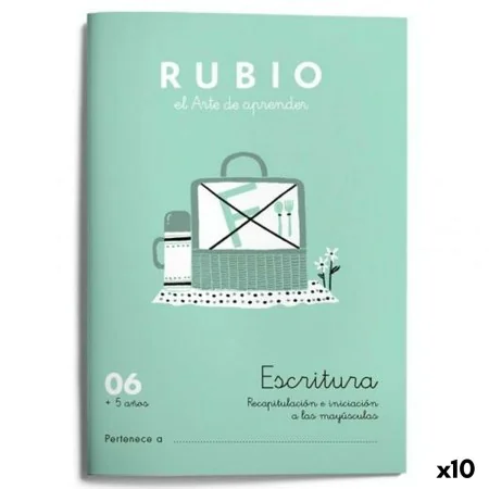 Writing and calligraphy notebook Rubio Nº06 A5 Spanish 20 Sheets (10 Units) by Cuadernos Rubio, Exercise notebooks - Ref: S84...