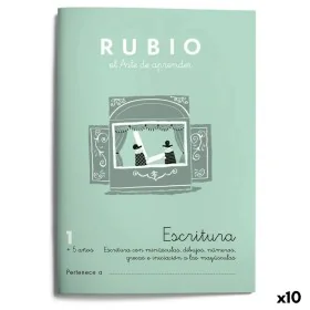 Writing and calligraphy notebook Rubio Nº1 A5 Spanish 20 Sheets (10 Units) by Cuadernos Rubio, Exercise notebooks - Ref: S842...