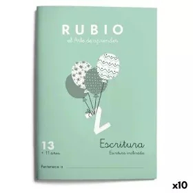 Writing and calligraphy notebook Rubio Nº13 A5 Spanish 20 Sheets (10 Units) by Cuadernos Rubio, Exercise notebooks - Ref: S84...