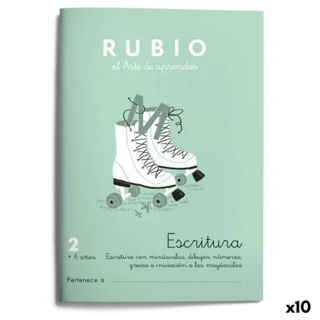 Cuaderno de escritura y caligrafía Rubio Nº2 A5 Español 20 Hojas (10 Unidades) de Cuadernos Rubio, Libretas de ejercicios - R...