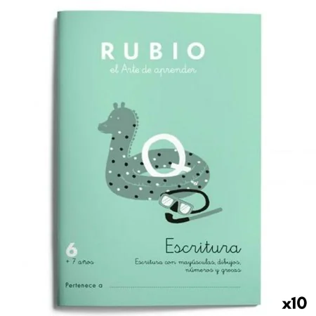 Writing and calligraphy notebook Rubio Nº06 A5 Spanish 20 Sheets (10 Units) by Cuadernos Rubio, Exercise notebooks - Ref: S84...