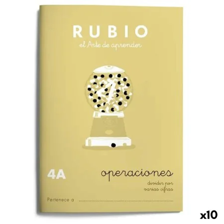 Cahier de maths Rubio Nº4A A5 Espagnol 20 Volets (10 Unités) de Rubio, Cahiers - Réf : S8422745, Prix : 13,00 €, Remise : %