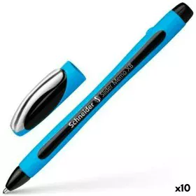 Pen Schneider Slider Memo XB Blue Black Natural rubber (10 Units) by Schneider, Stick Ballpoint Pens - Ref: S8422772, Price: ...