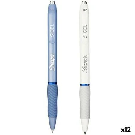 Gel-Stift Sharpie S-Gel Weiß Blau 0,7 mm (12 Stück) von Sharpie, Gelschreiber - Ref: S8422778, Preis: 16,07 €, Rabatt: %