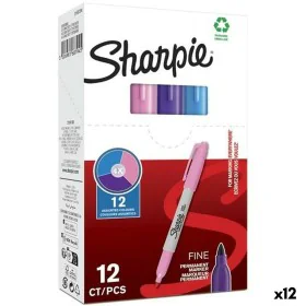 Marqueur permanent Sharpie Violet Rose Turquoise (12 Unités) de Sharpie, Marqueurs indélébiles & Stylos-marqueurs - Réf : S84...