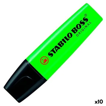 Marcador Fluorescente Stabilo Boss Verde Negro/Verde 10 Piezas (10 Unidades) (1 unidad) de Stabilo, Subrayadores - Ref: S8422...