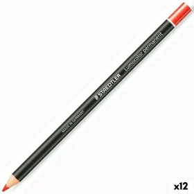 Lápis Staedtler Lumocolor Permanent Glasochrom Permanente Vermelho (12 Unidades) de Staedtler, Materiais de desenho - Ref: S8...