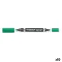 Rotulador permanente Staedtler Lumocolor Duo Verde (10 Unidades) de Staedtler, Marcadores permanentes - Ref: S8422892, Preço:...