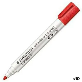 Feutres Staedtler Lumocolor 351-2 Tableau blanc Blanc Rouge (10 Unités) (1 Unités) de Staedtler, Marqueurs pour tableaux blan...