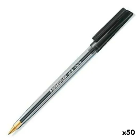 Pen Staedtler Stick 430 Black (50 Units) by Staedtler, Stick Ballpoint Pens - Ref: S8422924, Price: 17,59 €, Discount: %