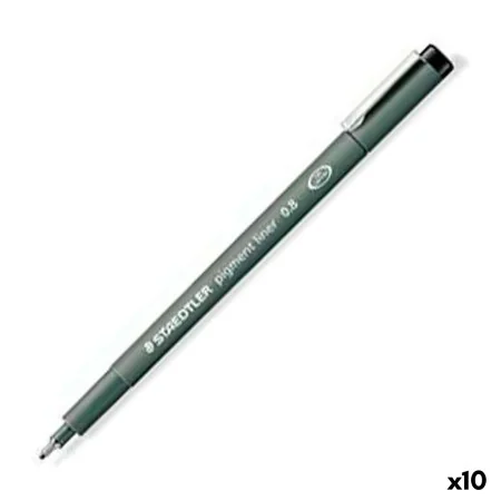 Felt-tip pens Staedtler Pigment Line Black (10 Units) by Staedtler, Fineliners - Ref: S8422963, Price: 22,63 €, Discount: %