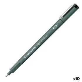 Felt-tip pens Staedtler Pigment Line Black (10 Units) by Staedtler, Fineliners - Ref: S8422964, Price: 22,63 €, Discount: %