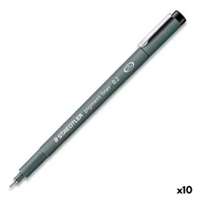 Filzstifte Staedtler Pigment Line Schwarz (10 Stück) von Staedtler, Fineliner - Ref: S8422965, Preis: 22,63 €, Rabatt: %