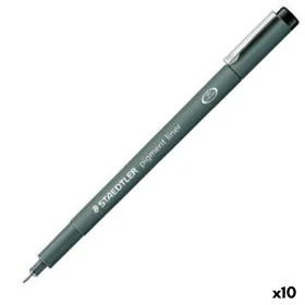 Feutres Staedtler Pigment Line Noir (10 Unités) de Staedtler, Stylos feutre - Réf : S8422966, Prix : 22,63 €, Remise : %