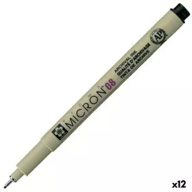 Feutres Talens Sakura Pigma Micron 08 Noir (12 Unités) de Talens Sakura, Stylos feutre - Réf : S8422985, Prix : 22,12 €, Remi...