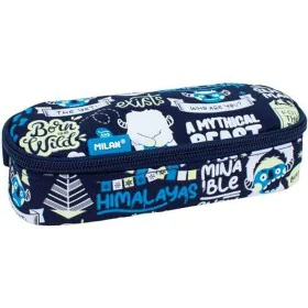 School Case Milan The Yeti Navy Blue 20,5 x 9 x 5,5 cm Oval by Milan, Pencil cases - Ref: S8423181, Price: 9,62 €, Discount: %