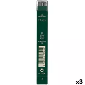 Recarga de mina Faber-Castell Madeira 3 Peças 6B de Faber-Castell, Minas para lapiseiras - Ref: S8423252, Preço: 5,43 €, Desc...