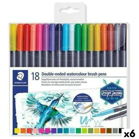 Set of Felt Tip Pens Staedtler Design Journey Double-ended (6 Pieces) (6 Units) by Staedtler, Fineliners - Ref: S8423378, Pri...