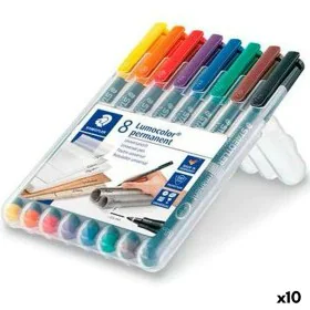 Set di Pennarelli Staedtler Lumocolor 318 F Multicolore 10 Unità di Staedtler, Pennarelli indelebili e marcatori - Rif: S8423...