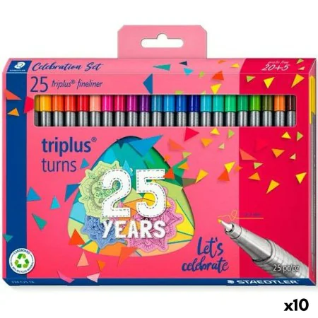 Ensemble de Marqueurs Staedtler Triplus Fineliner 334 (10 Unités) de Staedtler, Stylos feutre - Réf : S8423391, Prix : 127,98...