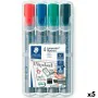 Set di Pennarelli Staedtler Lavagna bianca Multicolore (5 Unità) di Staedtler, Marcatori cancellabili a secco e liquidi - Rif...