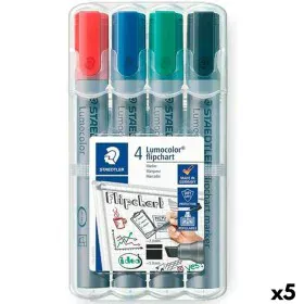 Ensemble de Marqueurs Staedtler Tableau blanc Multicouleur (5 Unités) de Staedtler, Marqueurs pour tableaux blancs - Réf : S8...