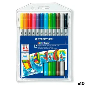 Ensemble de Marqueurs Staedtler Noris Club Double pointe Multicouleur (10 Unités) de Staedtler, Stylos feutre - Réf : S842342...