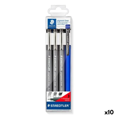 Ensemble de Marqueurs Staedtler Noir (10 Unités) de Staedtler, Stylos feutre - Réf : S8423855, Prix : 63,54 €, Remise : %