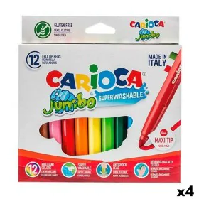 Conjunto de Canetas de Feltro Carioca Jumbo 12 Peças Multicolor (12 Peças) (4 Unidades) de Carioca, Marcadores de ponta fina ...