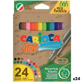 Ensemble de Marqueurs Carioca Joy Eco Family 24 Pièces Multicouleur (24 Unités) de Carioca, Stylos feutre - Réf : S8424160, P...