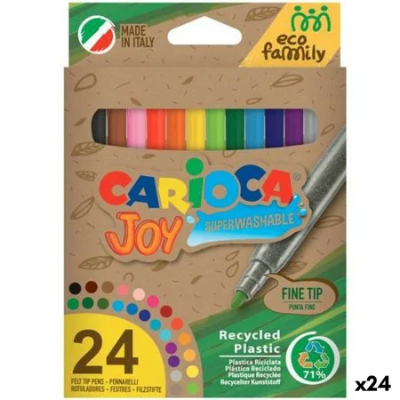 Set of Felt Tip Pens Carioca Joy Eco Family 24 Pieces Multicolour (24 Units) by Carioca, Fineliners - Ref: S8424160, Price: 5...