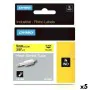 Nastro Laminato per Etichettatrici Rhino Dymo ID1-9 Giallo Nero 9 x 1,5 mm (5 Unità) di Dymo, Etichette adesive e adesivi - R...