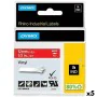 Nastro Laminato per Etichettatrici Rhino Dymo ID1-12 12 x 5,5 mm Rosso Bianco Vinile Autoadesive (5 Unità) di Dymo, Etichette...