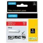 Laminated Tape for Labelling Machines Rhino Dymo ID1-12 12 x 5,5 mm Red White Stick Self-adhesives (5 Units) by Dymo, Adhesiv...