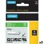 Laminated Tape for Labelling Machines Rhino Dymo ID1-19 19 x 5,5 mm White Green Stick Self-adhesives (5 Units) by Dymo, Adhes...