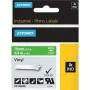 Laminated Tape for Labelling Machines Rhino Dymo ID1-19 19 x 5,5 mm White Green Stick Self-adhesives (5 Units) by Dymo, Adhes...