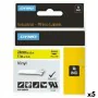 Nastro Laminato per Etichettatrici Rhino Dymo ID1-24 24 x 5,5 mm Nero Giallo Vinile Autoadesive (5 Unità) di Dymo, Etichette ...