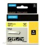 Laminated Tape for Labelling Machines Rhino Dymo ID1-12 12 x 5,5 mm Black Yellow Stick Self-adhesives (5 Units) by Dymo, Adhe...