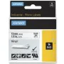 Ruban Laminé pour Etiqueteuses Rhino Dymo ID1-12 12 x 5,5 mm Noir Blanc Autocollants (5 Unités) de Dymo, Étiquettes adhésives...